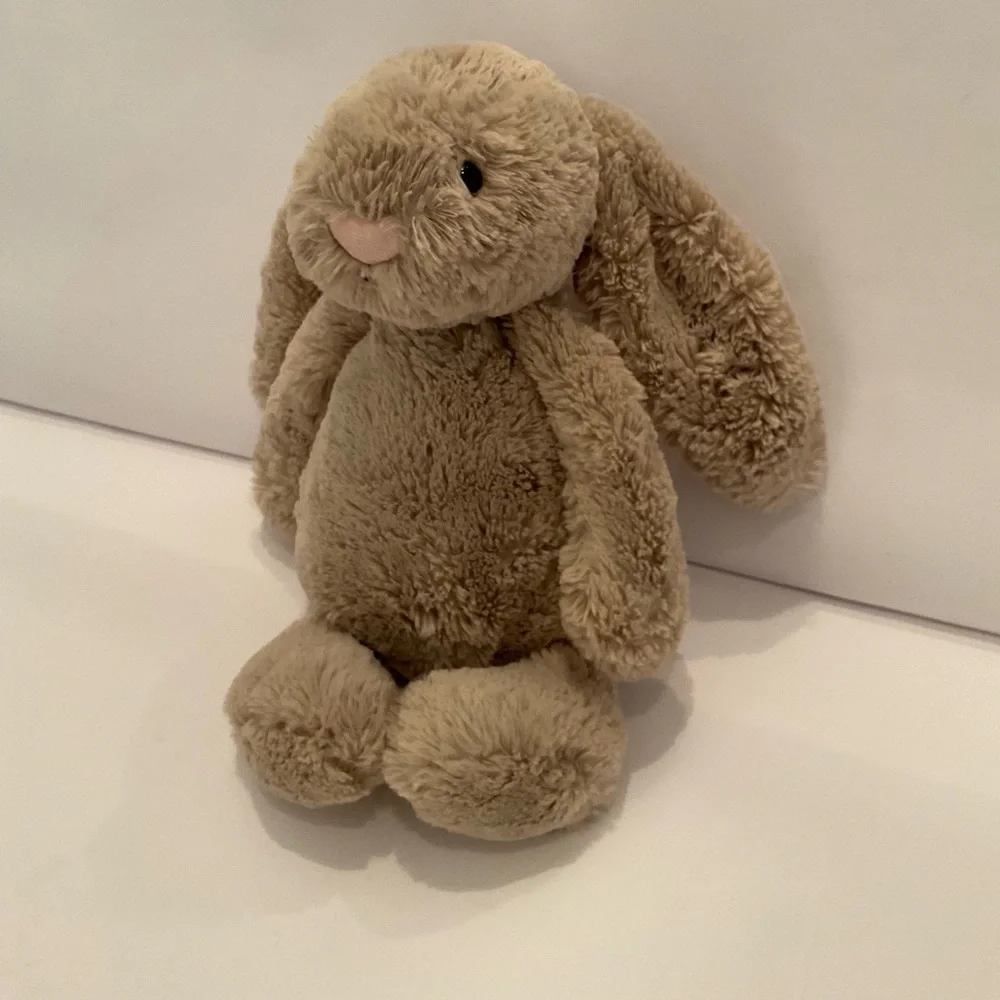 Jellycat Beige Bashful Bunny Plush Toy Medium Stuffed Animal Toy Rabbit